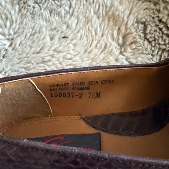 Giorgio Brutini Snakeskin Purple Loafers
